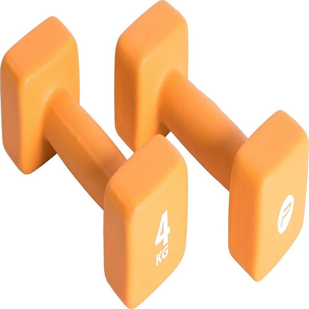 Pure2Improve Juego de mancuernas de neopreno naranja 2x4 kg 2/7