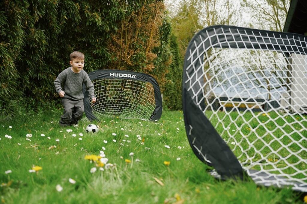 Set di 2 porte da calcio pop-up Hudora 2/7
