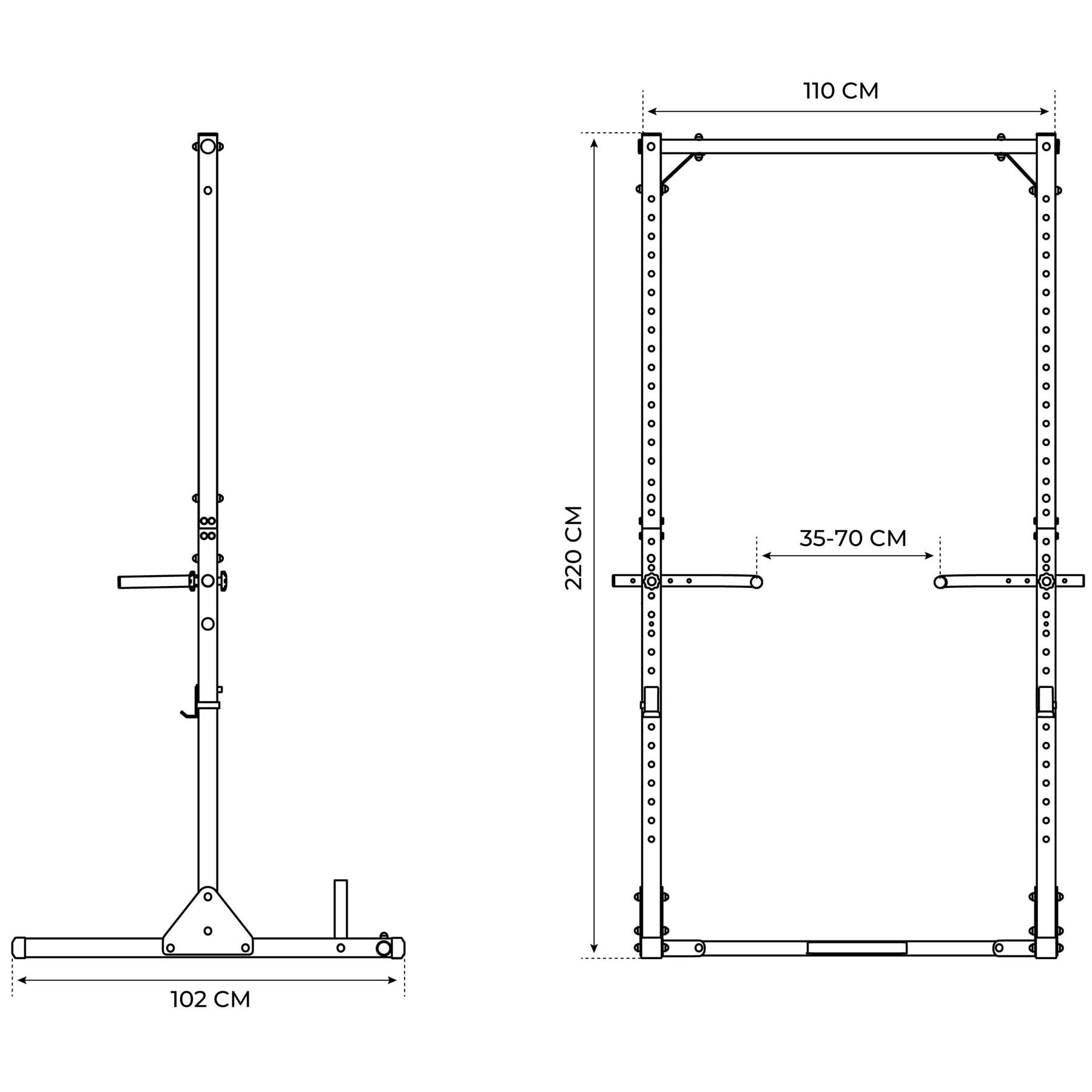 Half-rack avec barre de traction 7/7