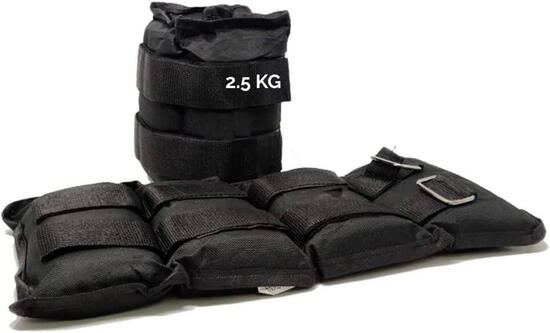 Paar Enkel- en Polsgewichten van 2,5 Kg Verstelbaar met Klittenband FF