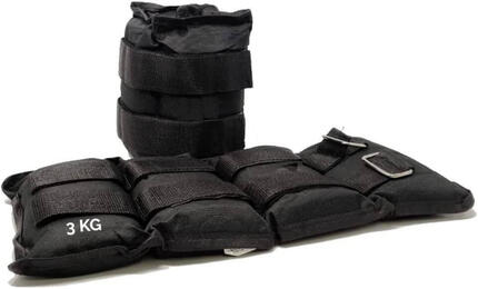 Paire de Poids pour Chevilles et Poignets de 3 Kg Réglables à Sangles FF