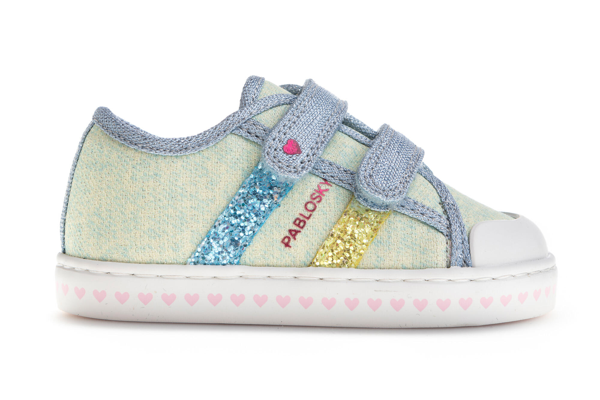 Zapatillas de Lona de Bebé Niña Pablosky con Cierre Adherente 6/6