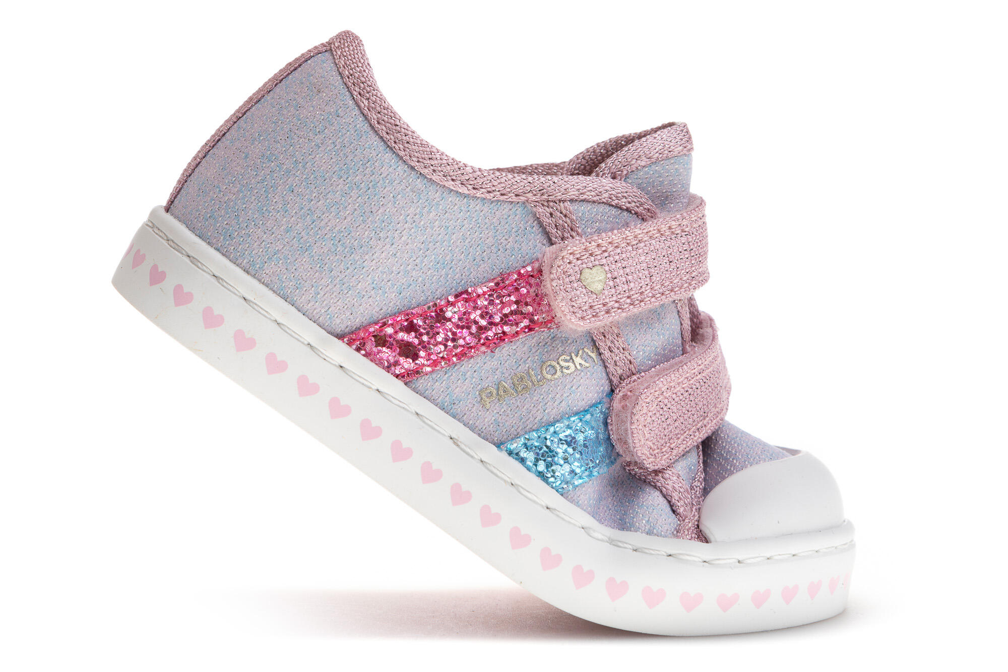 Zapatillas de Lona de Bebé Niña Pablosky con Cierre Adherente 5/6
