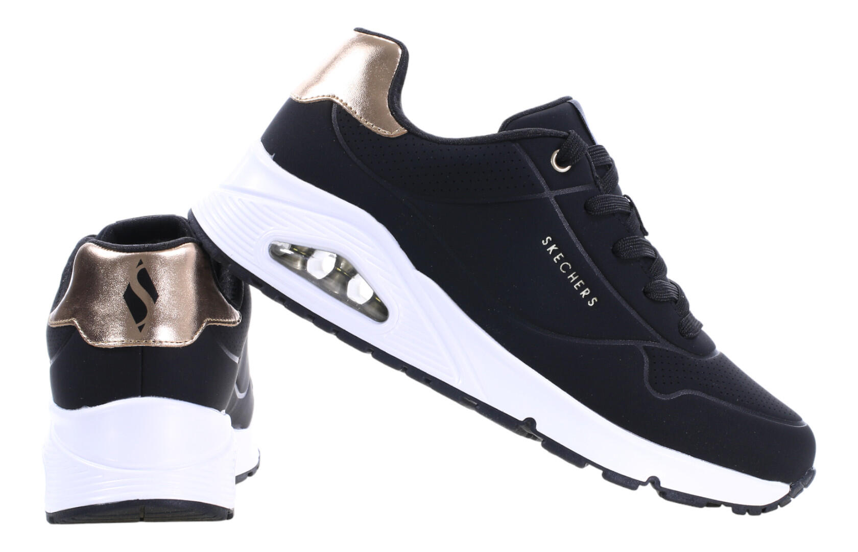 Sapatilhas Skechers Menina Uno Gen1 - Shimmer Away Preto 4/6