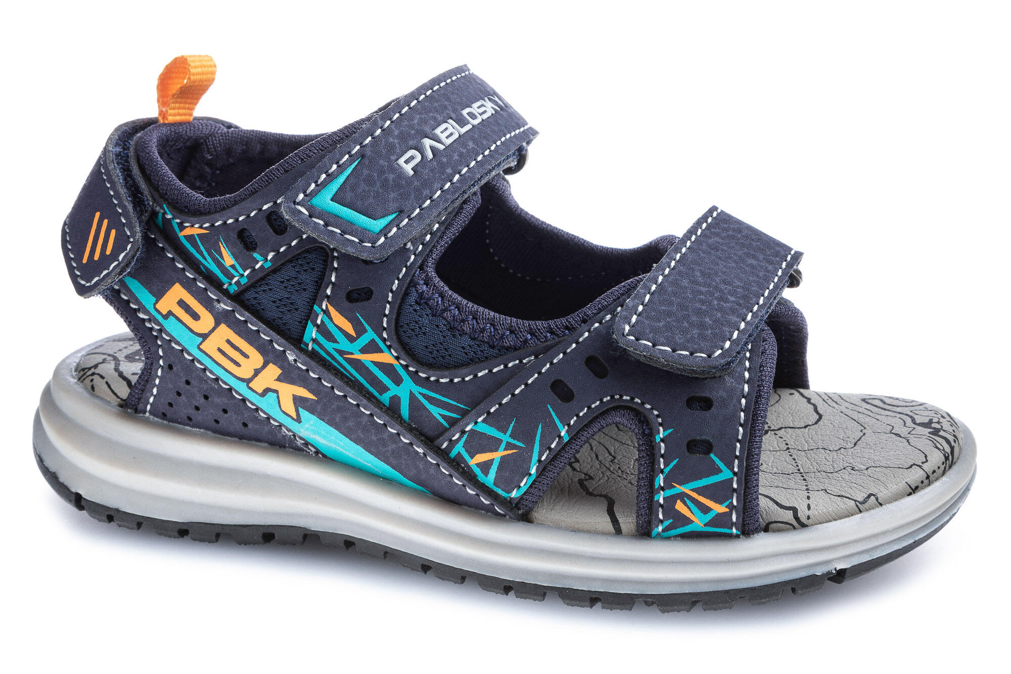 Pablosky Sandalia Niño 513925 Piel Color Marino Colección Verano 2024