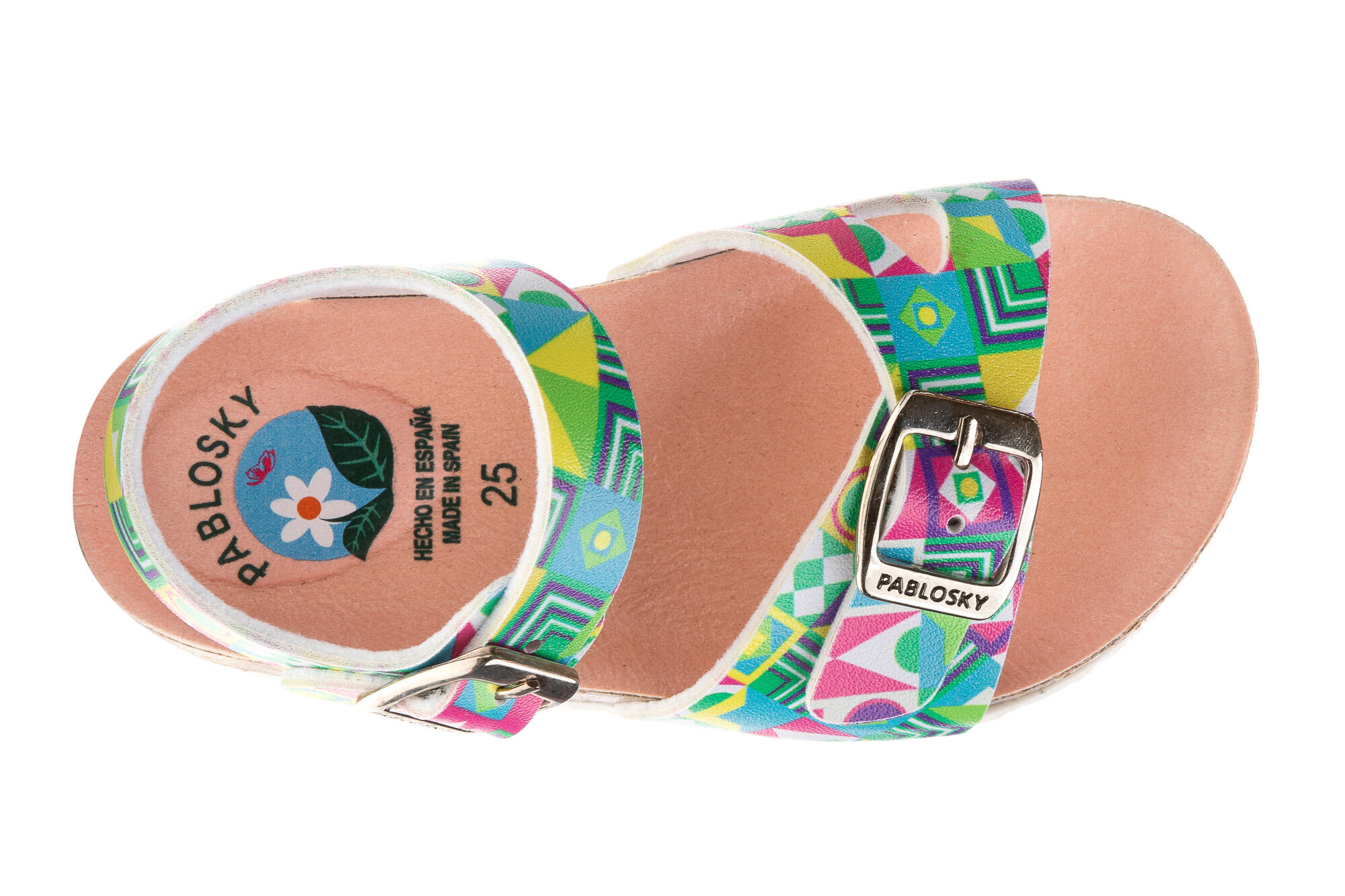 Sandalias de Niña Pablosky de materiales reciclados con Hebilla 3/5