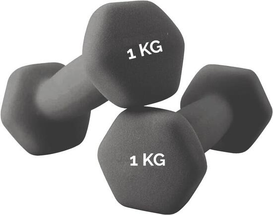Paar Neopreen Zeshoekige Dumbbells van 1 kg FF