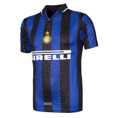 Camiseta de Fútbol Retro - Hombre - FC Internazionale 1997 - 98 - Azul - Negro