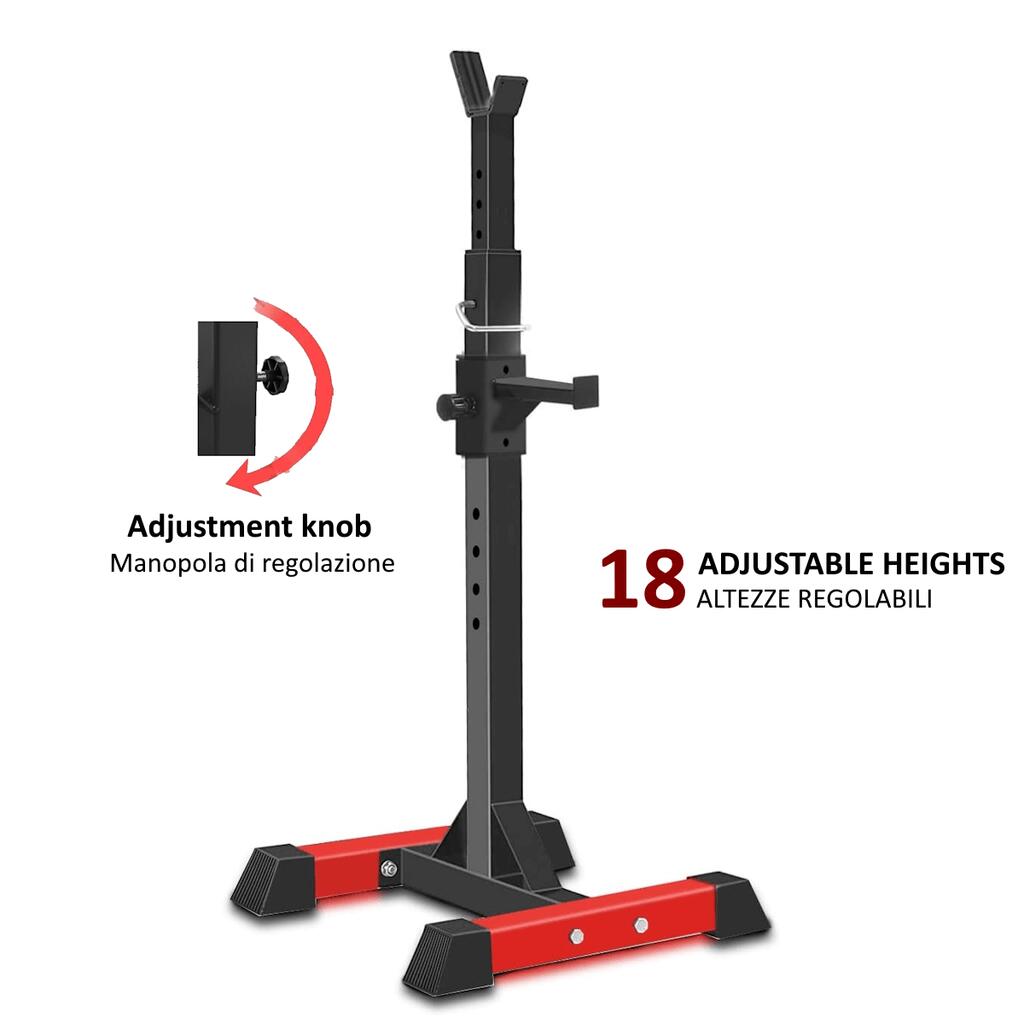 Paar Squat Racks Multifunctionele Stalen Haltersteun FF 4/7