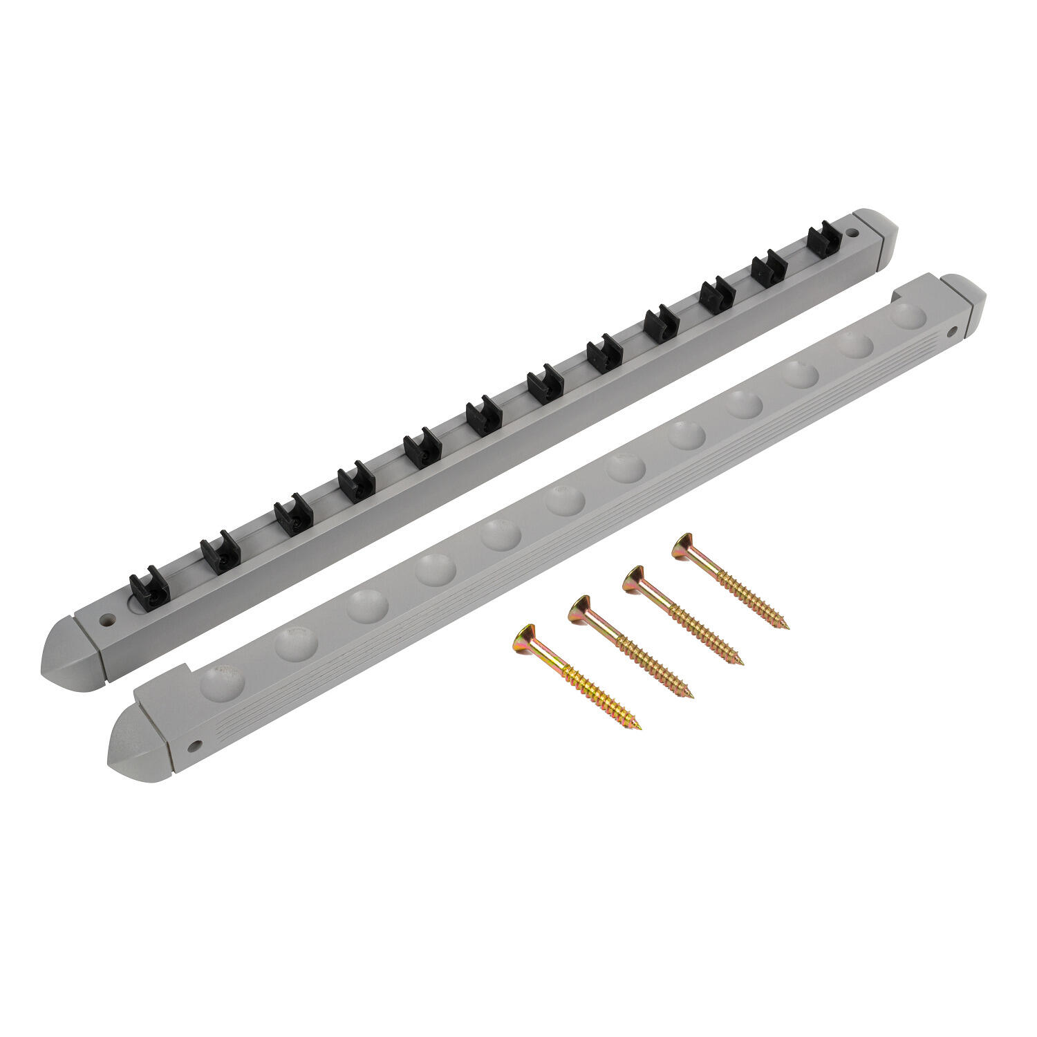 Porte-queues de billard mural Pour 12 queues Gris Unisexe 1/2