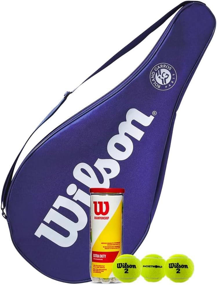 WILSON Wilson Roland Garros Tennis Racket Cover & Tennis Ball Bundle