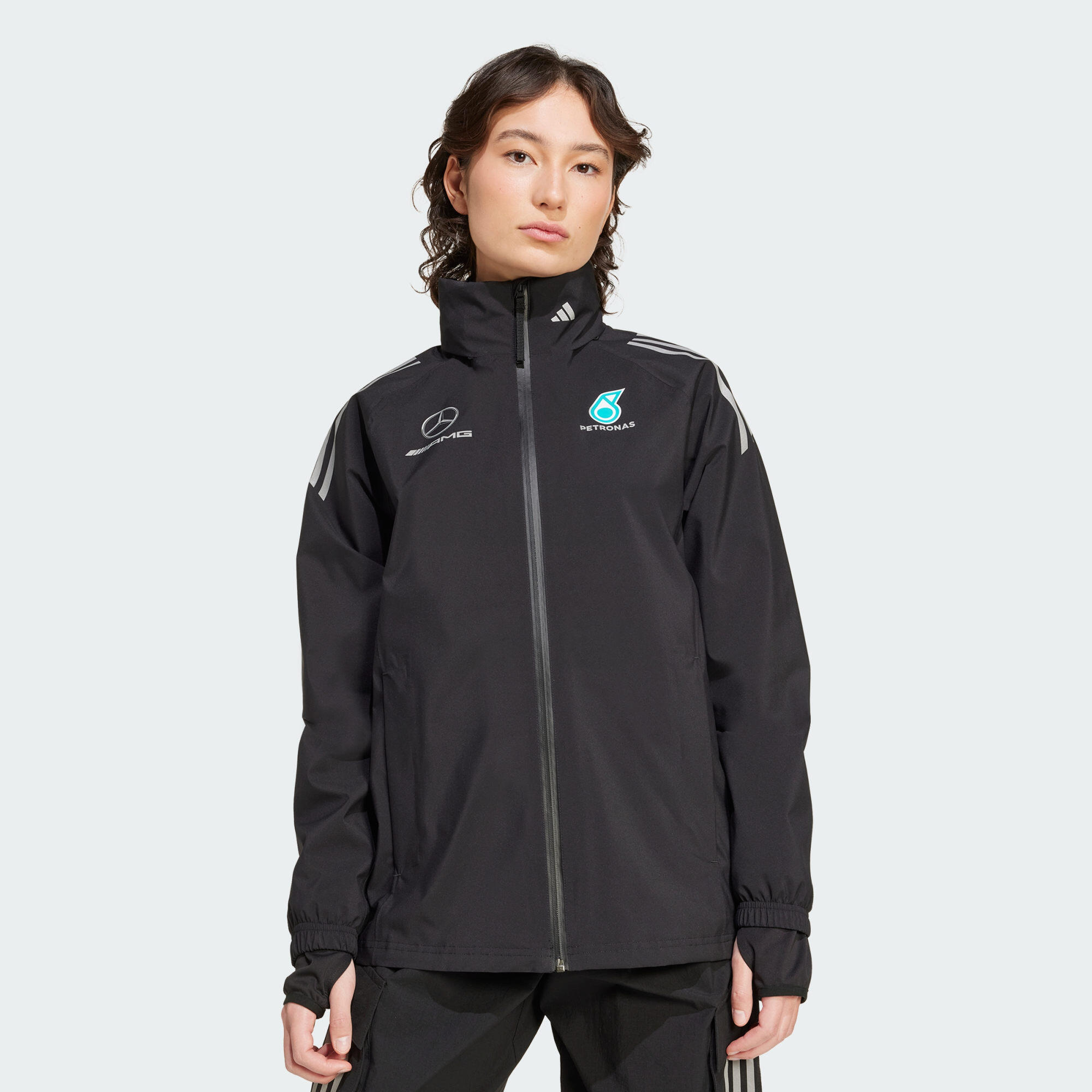 Adidas - Veste De Pluie De Mécanicien Mercedes - Amg Petronas Formula One Team - Veste - Gris|noir - 48 Xl - Decathlon