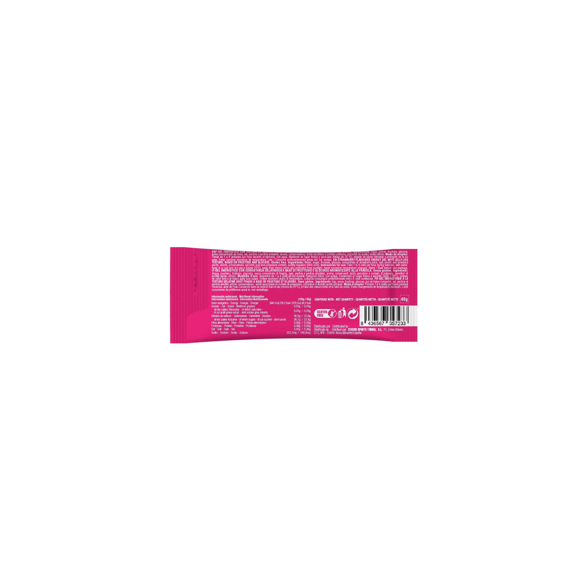 226ERS - HYDRAJELLY 40 g - Gel energético de sabores -  Sabor: Fresa 3/8