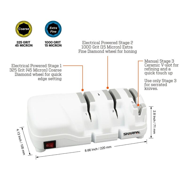 Ascuțitor de cuțite electric SHARPAL 198H - Ascuțitor de cuțite profesional
