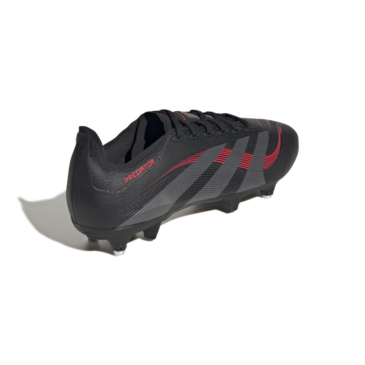 Chuteiras Adidas Predator League SG Pretas e Vermelhas 5/7