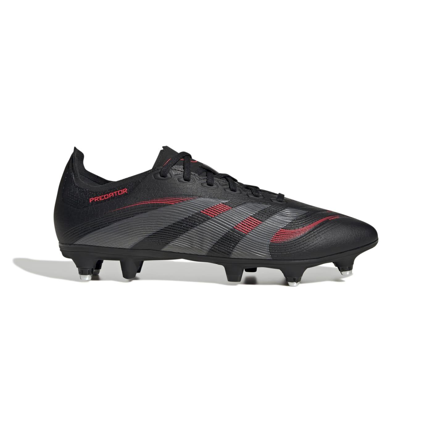 Chuteiras adidas predator league sg pretas e vermelhas