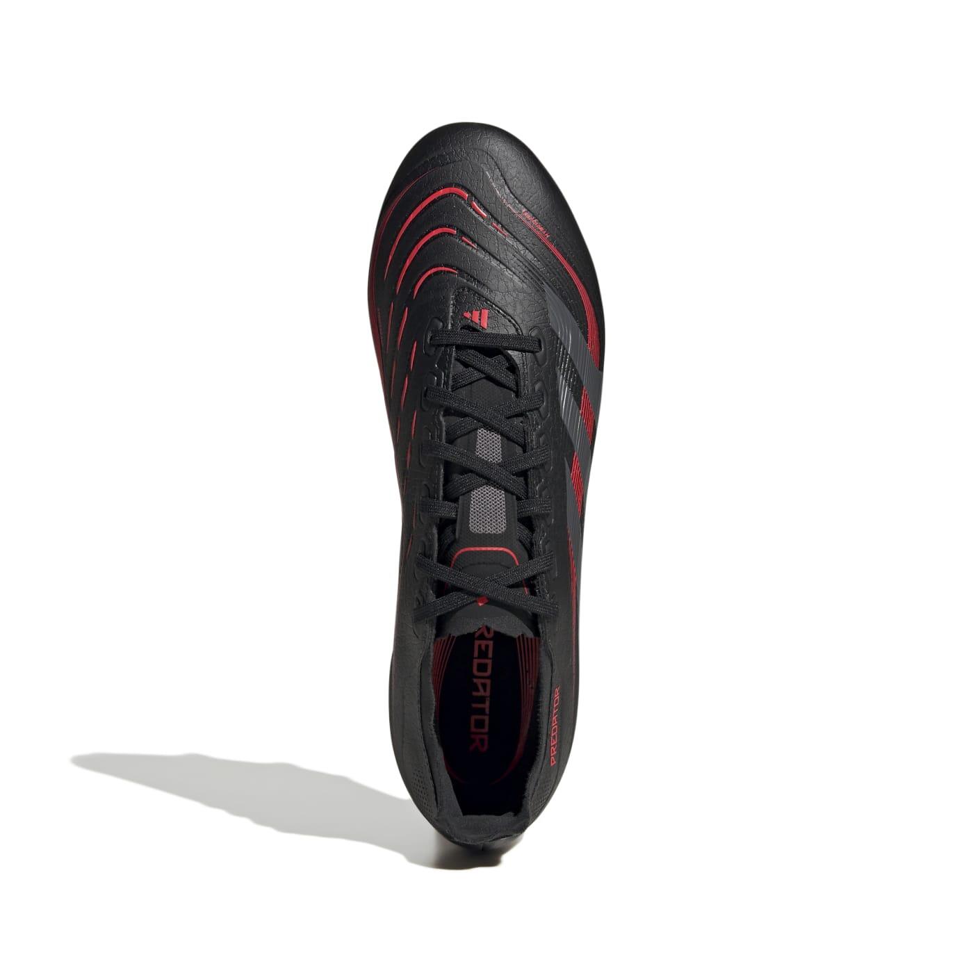 Chuteiras Adidas Predator League SG Pretas e Vermelhas 4/7