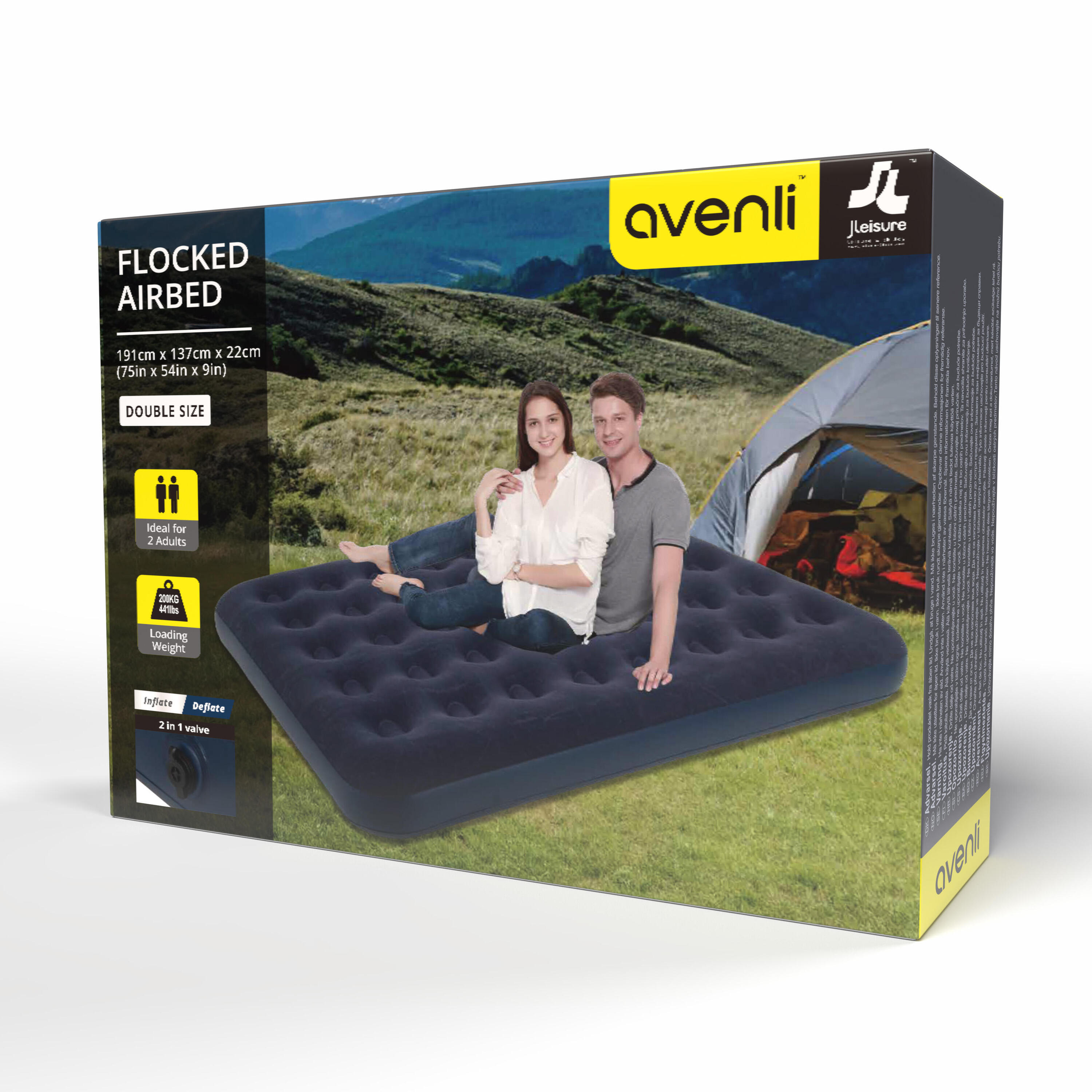 Aufblasbares Campingbett / Luftmatratze Blau 191 x 137 x 22 cm 9/9