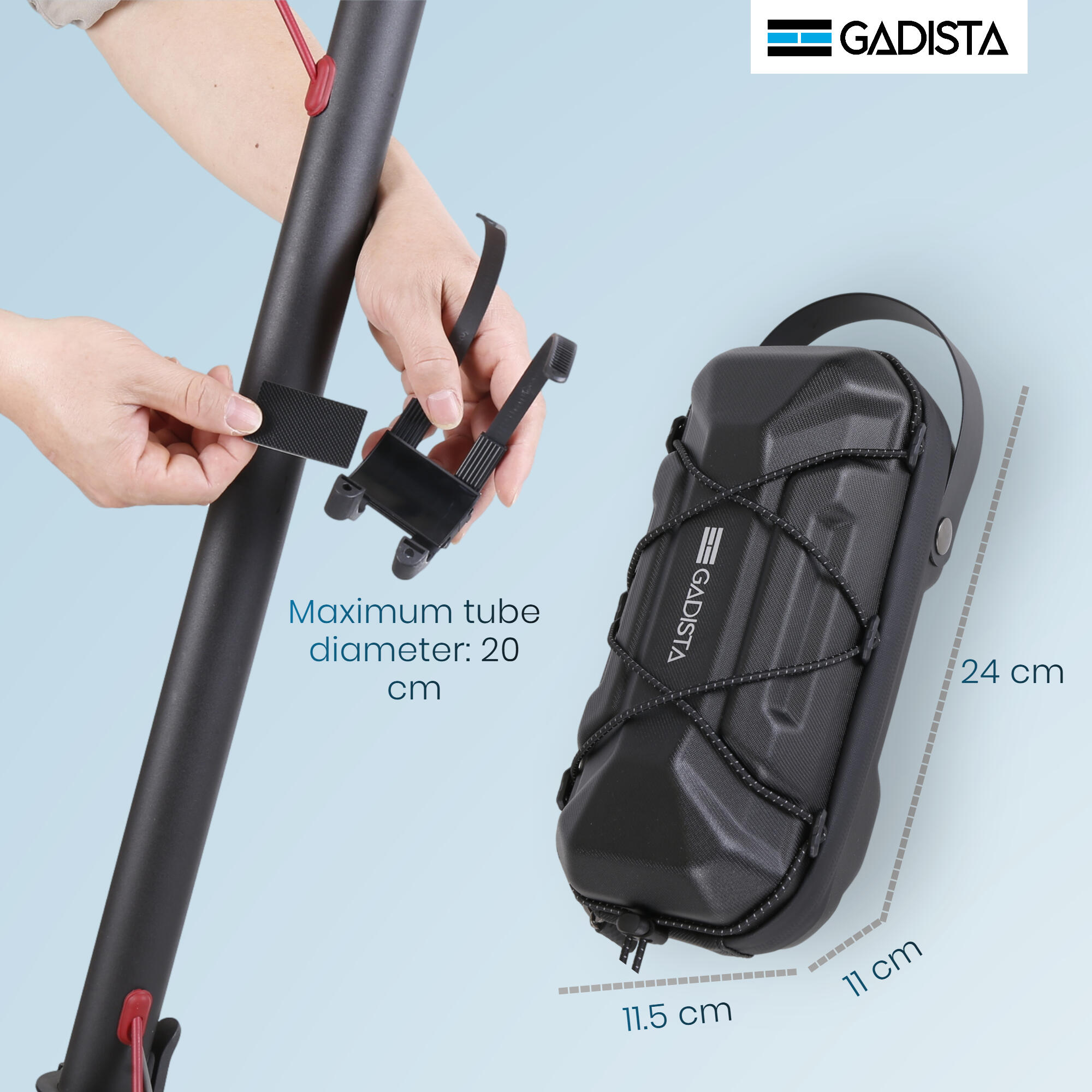 Sacoche Trottinette Electrique étanche 2L, Fixation innovante. Accessoires Trott 5/8