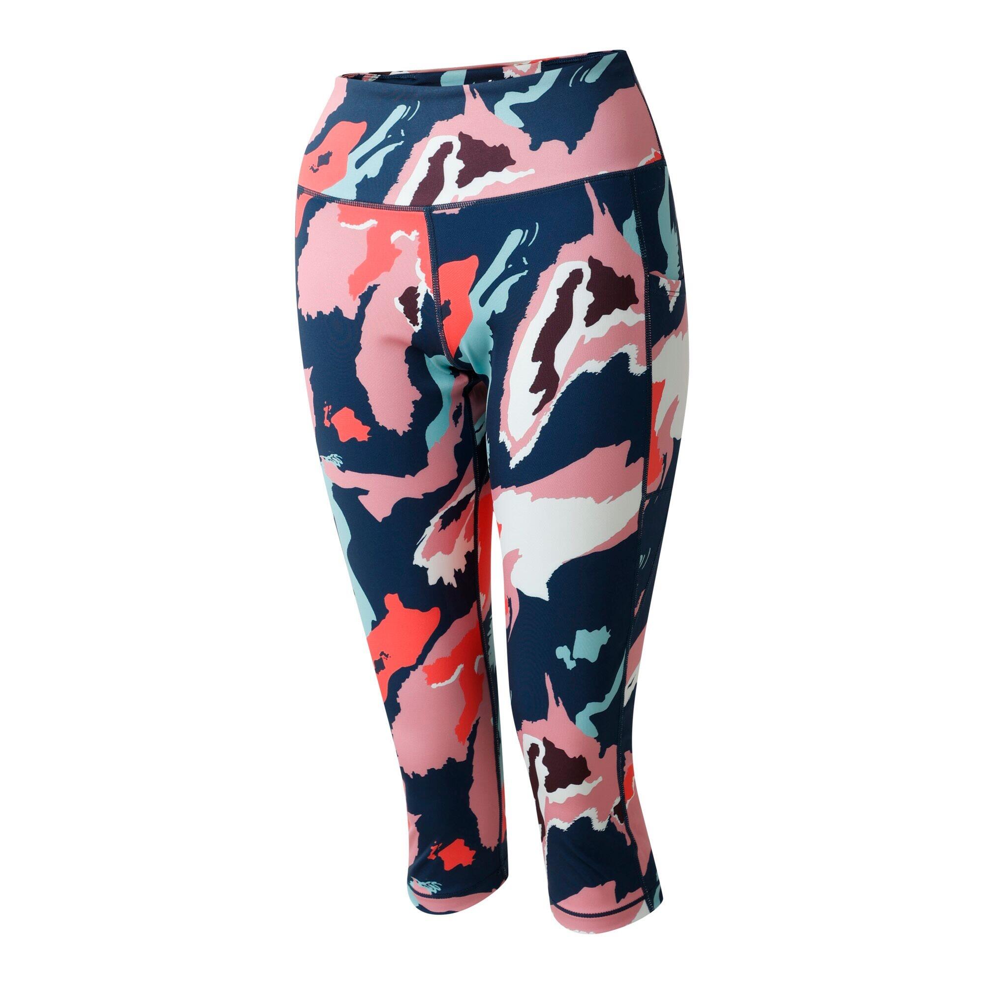 Womens/Ladies Influential II Marble Swirl 3/4 Length Leggings (Multicoloured) 3/4