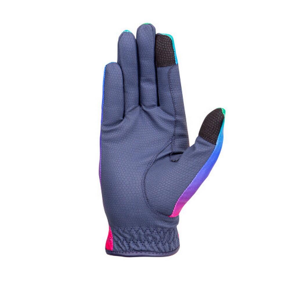 Unisex Adult Ombre Riding Gloves (Navy/Vibrant Pink) 2/2