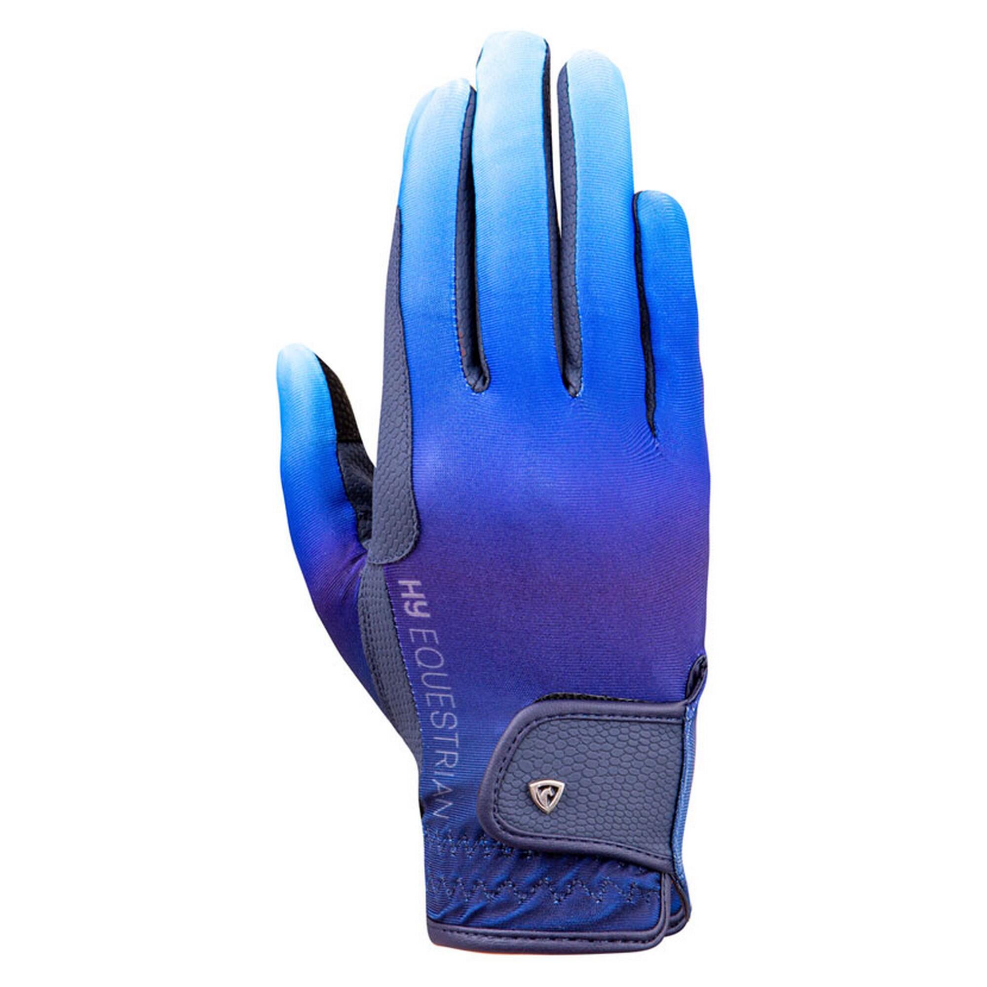 HY Ombre Riding Gloves (Navy/Ocean Blue)