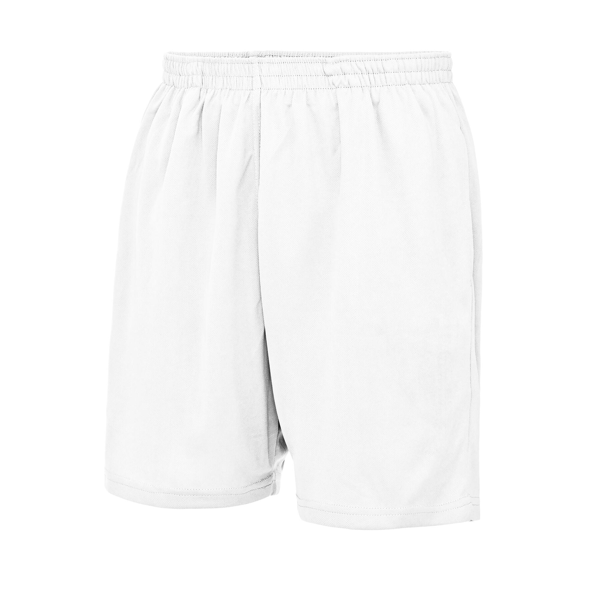 JUST COOL Mens Sports Shorts (Arctic White)