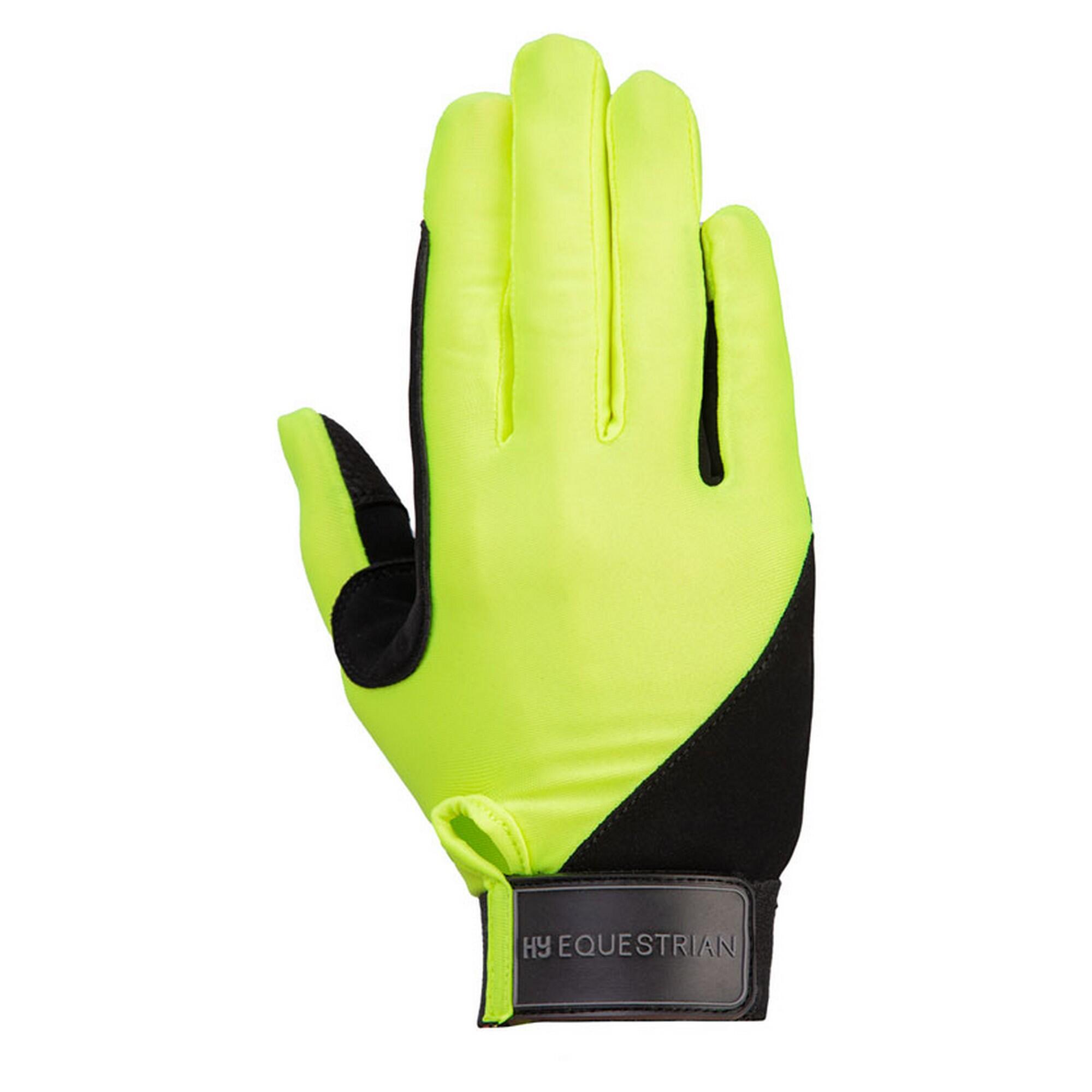 HY Unisex Adult Riding Gloves (Reflective Yellow)