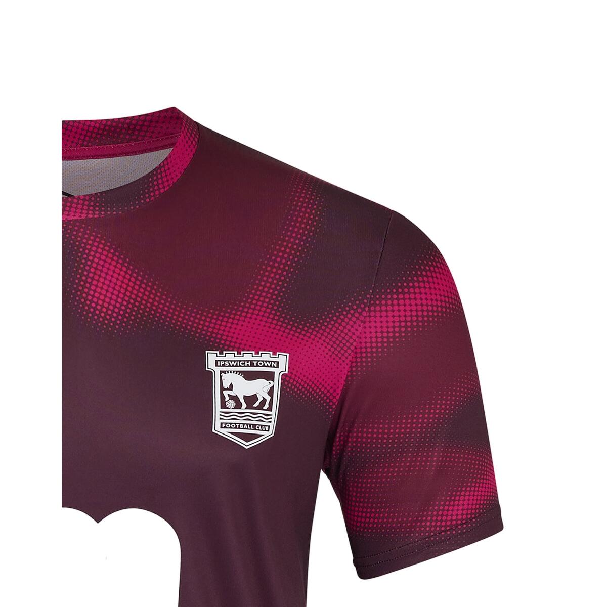 Unisex Adult 24/25 Ipswich Town FC ShortSleeved Jersey (Fig/New Claret/Beetroot) 3/4