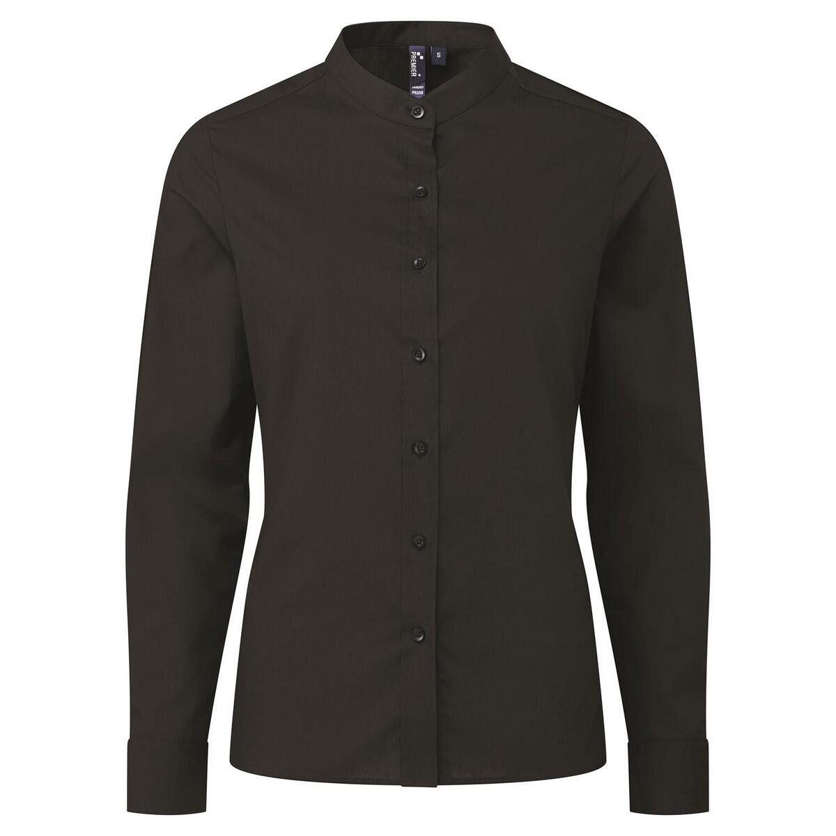 Premier - Chemisier Grandad Femme (noir) - Chemise Manches Longues - Noir - 42 M/l - Decathlon