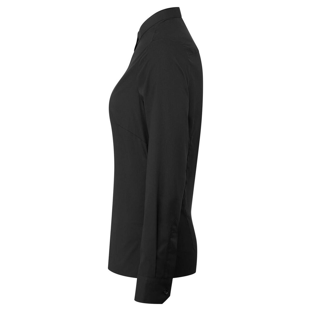 Camisa Grandad para senhora/senhora (Preto) 3/4