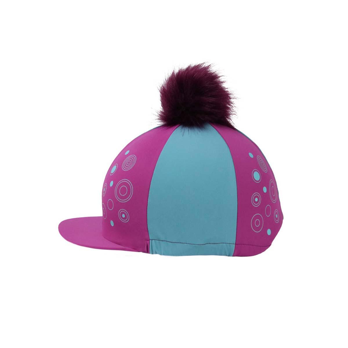 DynaMizs Ecliptic Horse Riding Hat Cover (Plum/Teal) 1/2