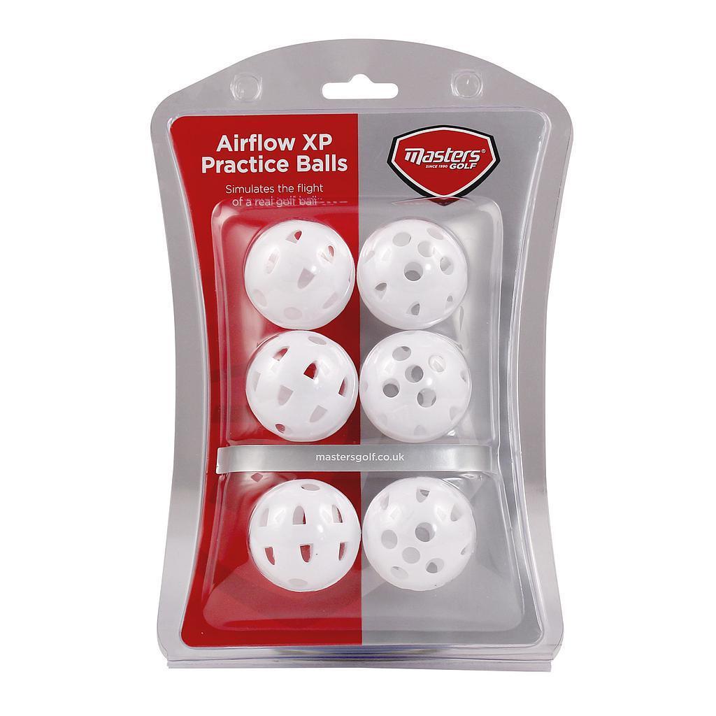 MASTERS Airflow Practice Golf Balls (Pack of 6) (White)