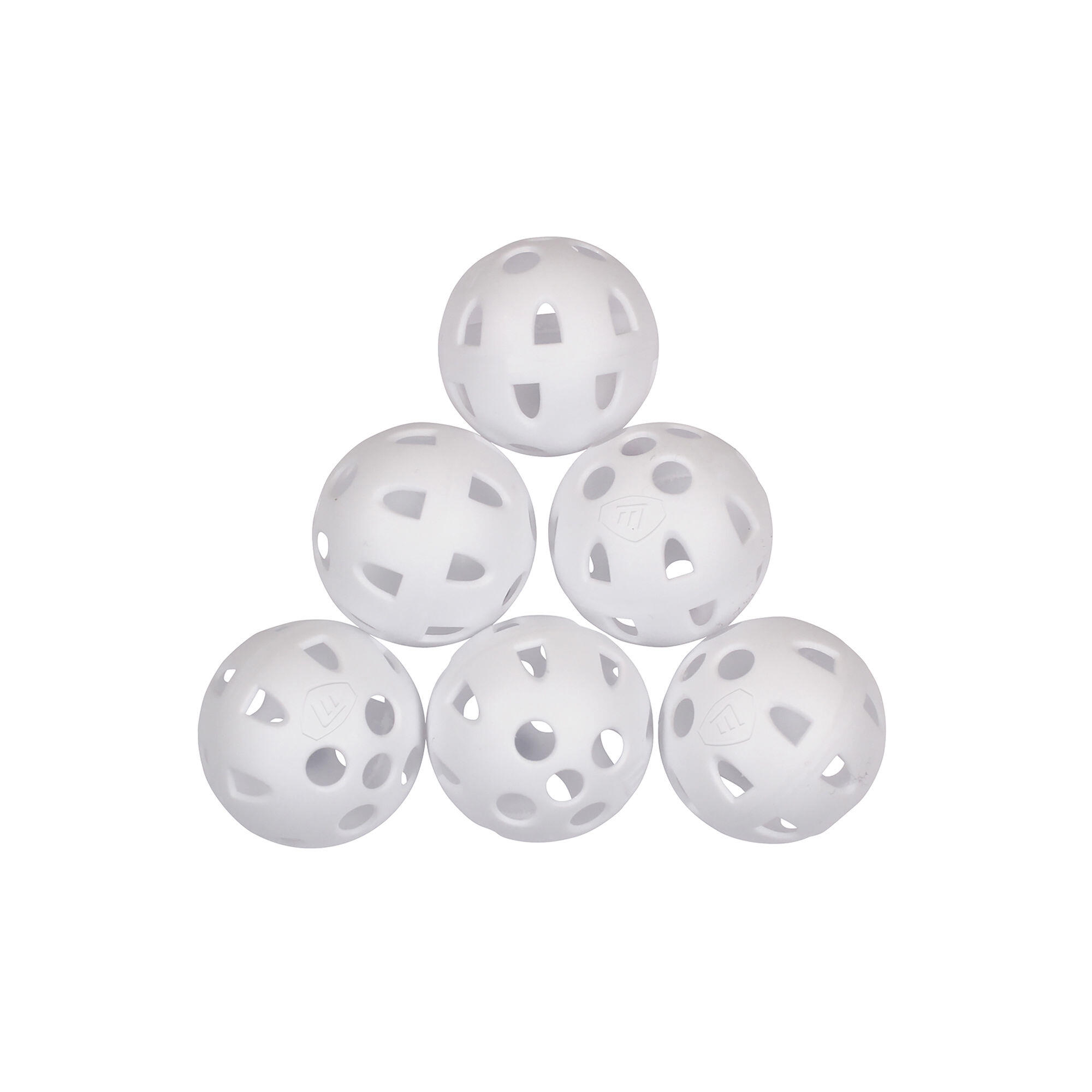 Airflow Practice Golf Balls (Pack of 6) (White) 3/3
