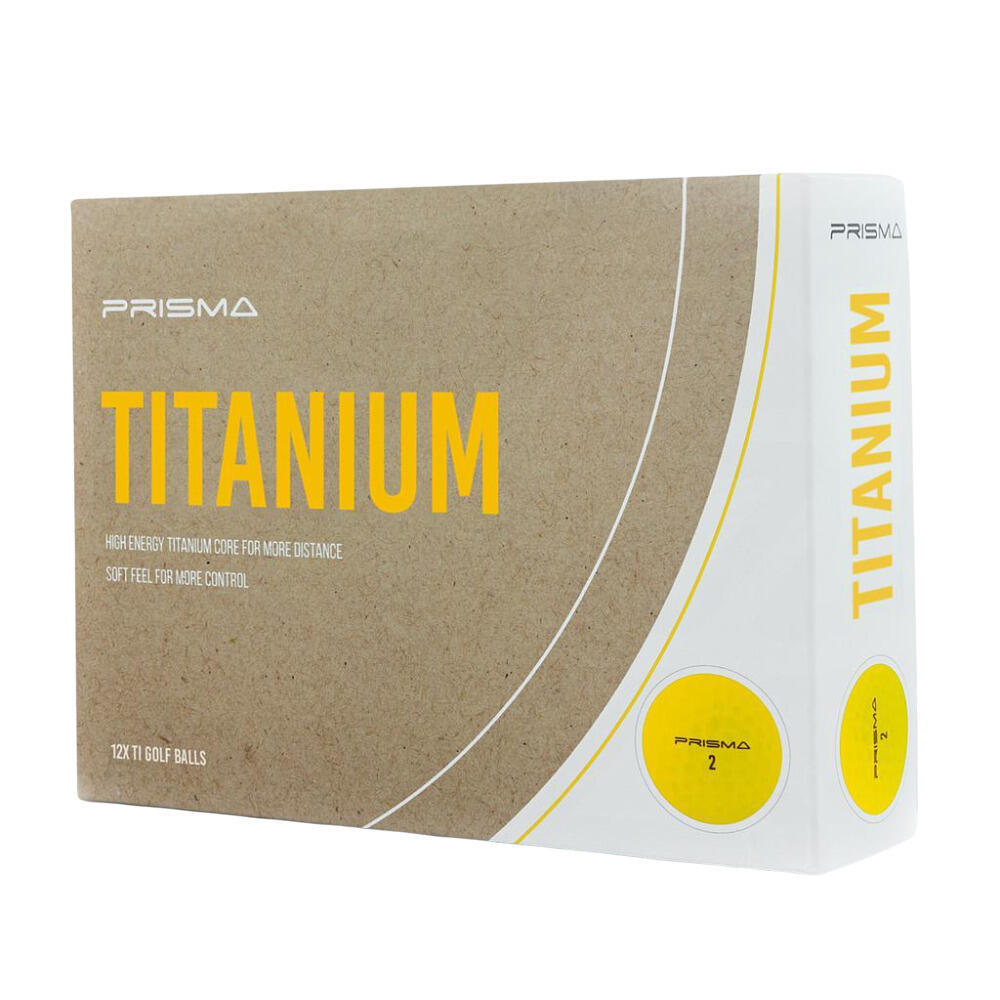 Prisma Titanium Golf Balls (Pack Of 12) (Yellow) 2/3