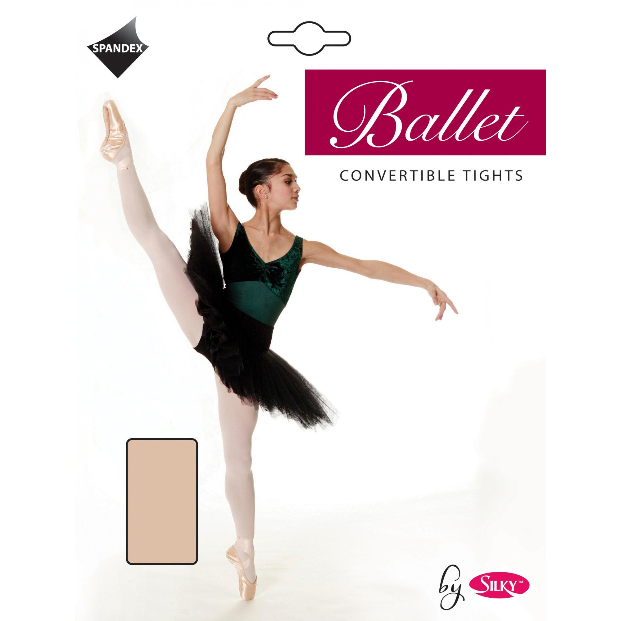 Collant Da Danza Convertibili Bambina Silky Rosa Danza 2/3