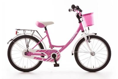 Bachtenkirch my bonnie, kinderfiets, 18 inch, roze en wit