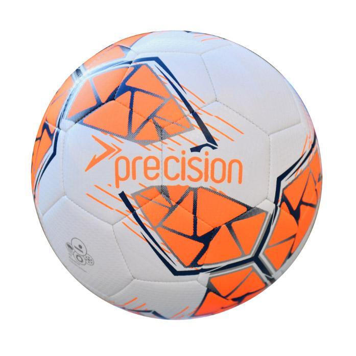 PRECISION Fusion 2024 Mini Training Ball (White/Fluorescent Orange/Navy)