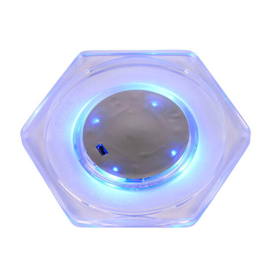 Airhockey Puck LED, sechseckig Blau Tischfußball Unisex Blau