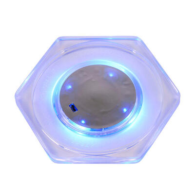 Airhockey Puck LED. sechseckig Blau Tischfußball Unisex Blau