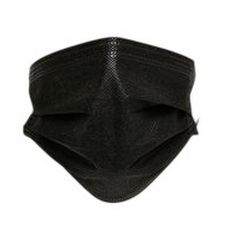 VIRSHIELDS Máscara facial de 3 camadas (embalagem de 50) Preto