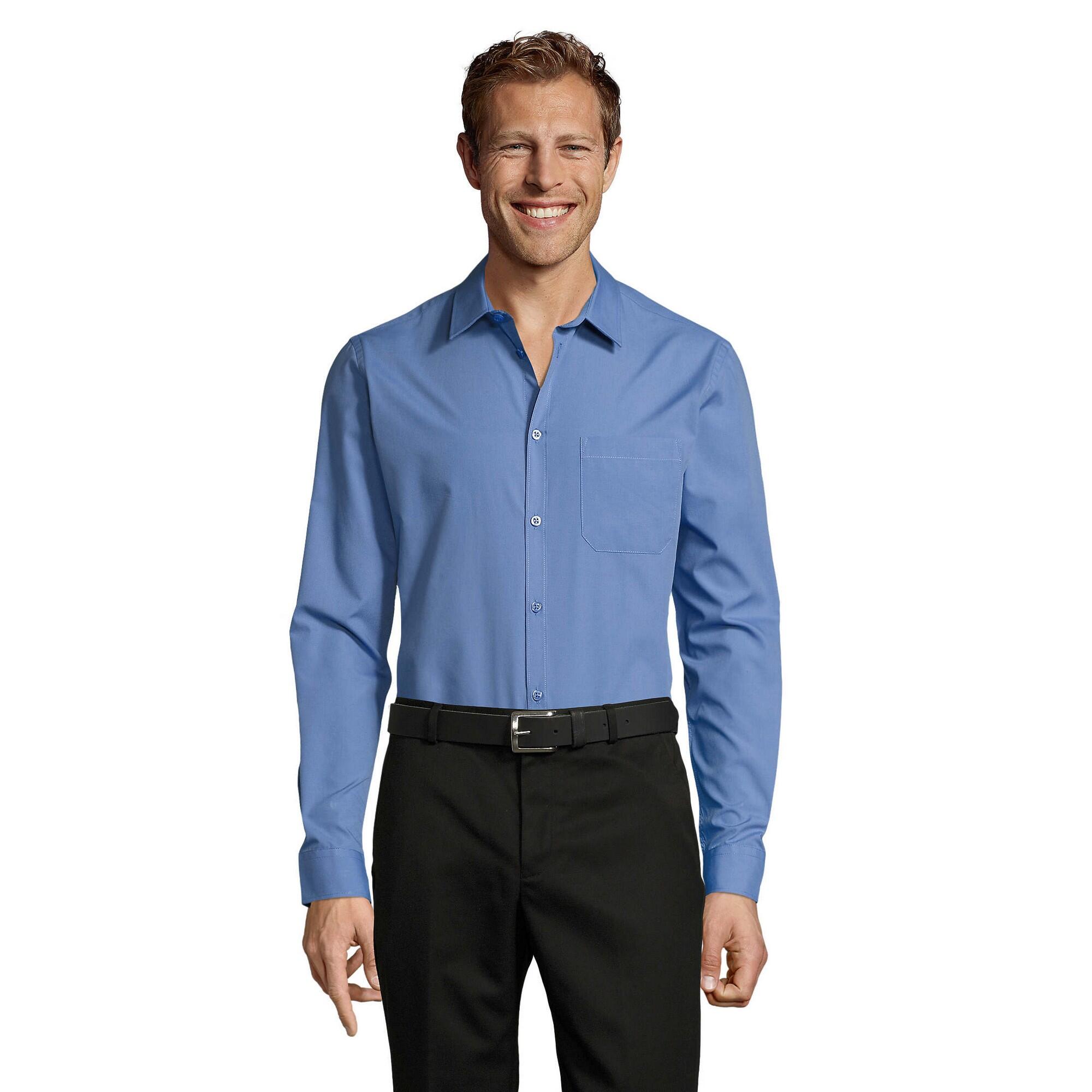 Sol's - Chemise Baltimore Homme (bleu Violet Pastel) - Chemise Manches Courtes - Bleu|vert - 48 Xl - Decathlon