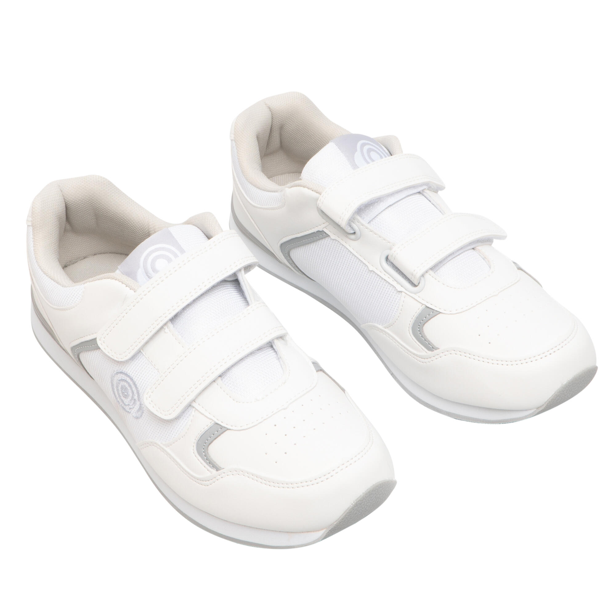 Scarpe Da Ginnastica Tipo Bowling Con Strappo Uomo Dek Drive Bianco/Grigio 3/4