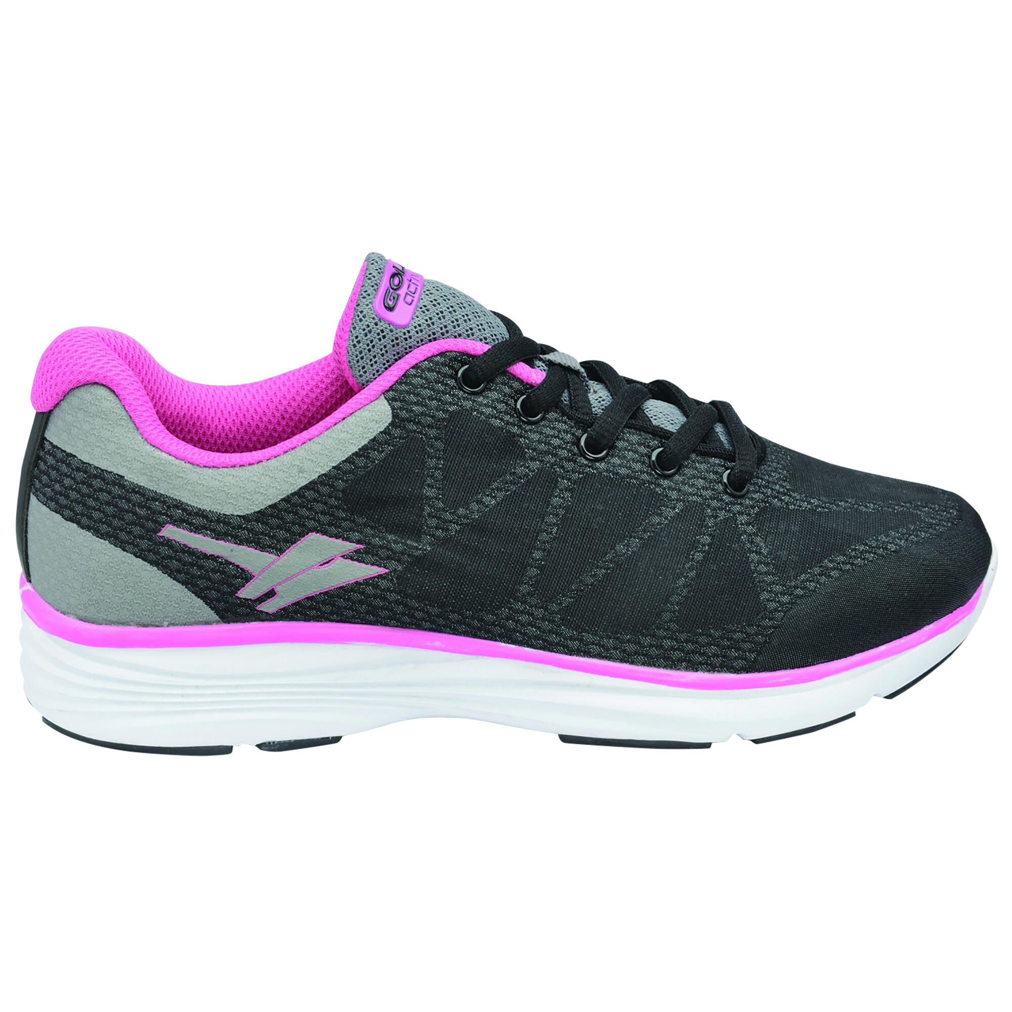 Womens/Ladies Ice Trainers (Black/Grey/Pink) 1/1