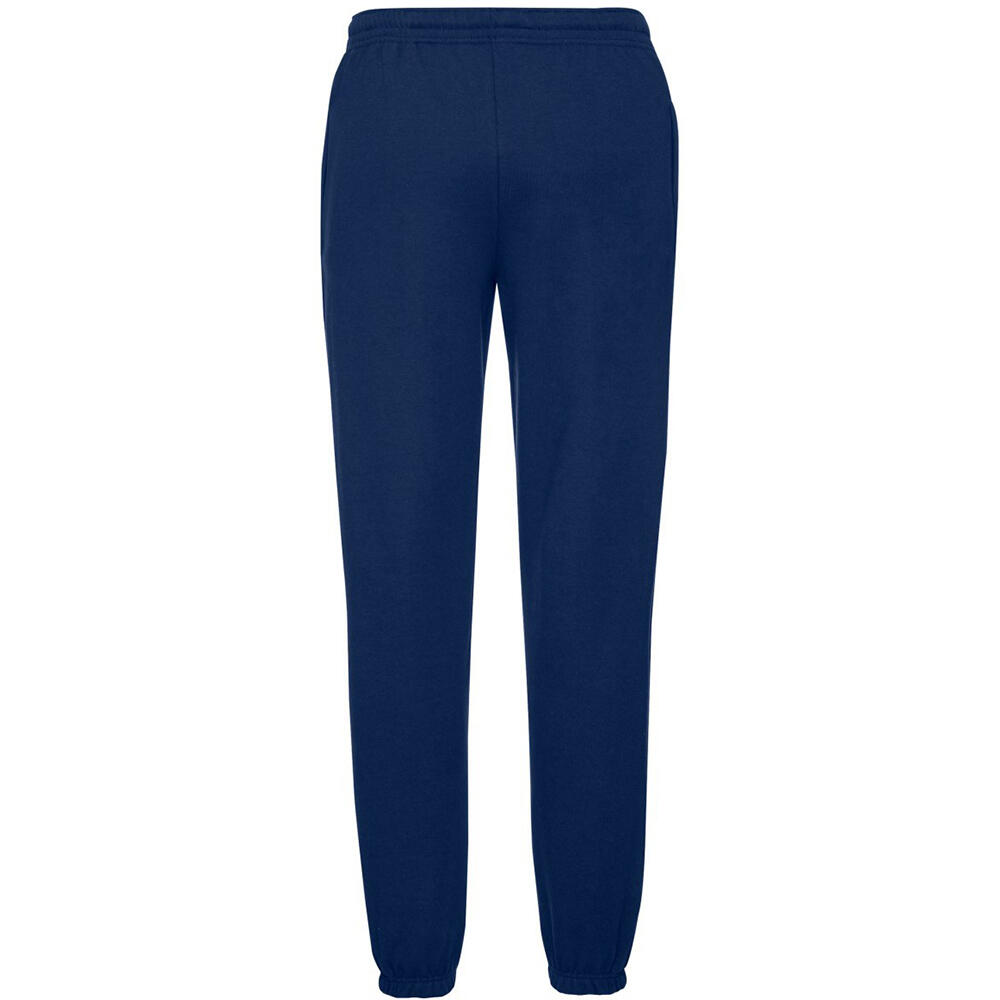 Mens Elasticated Cuff Jog Pants / Jogging Bottoms (Navy) 2/3