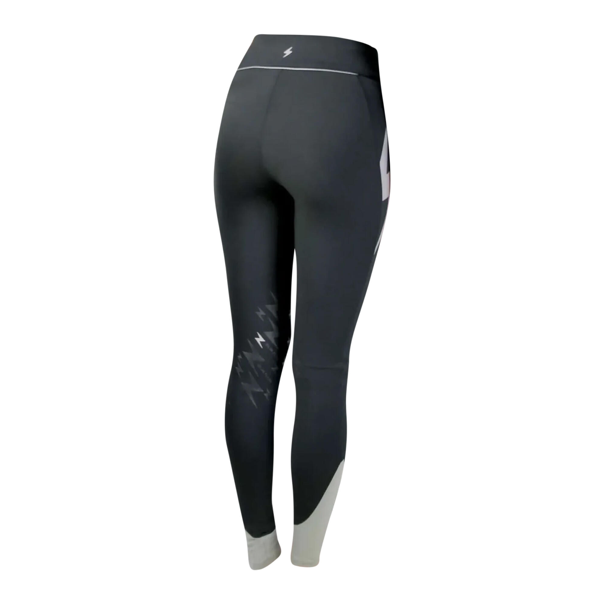 Collant D´équitation SILVA FLASH Femme (Noir / Gris Foncé) 2/4