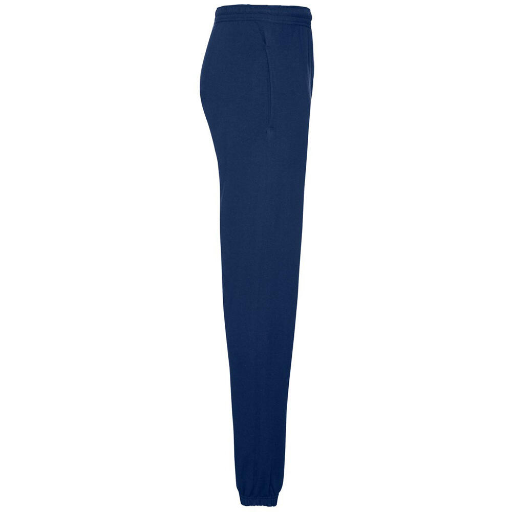 Mens Elasticated Cuff Jog Pants / Jogging Bottoms (Navy) 3/3