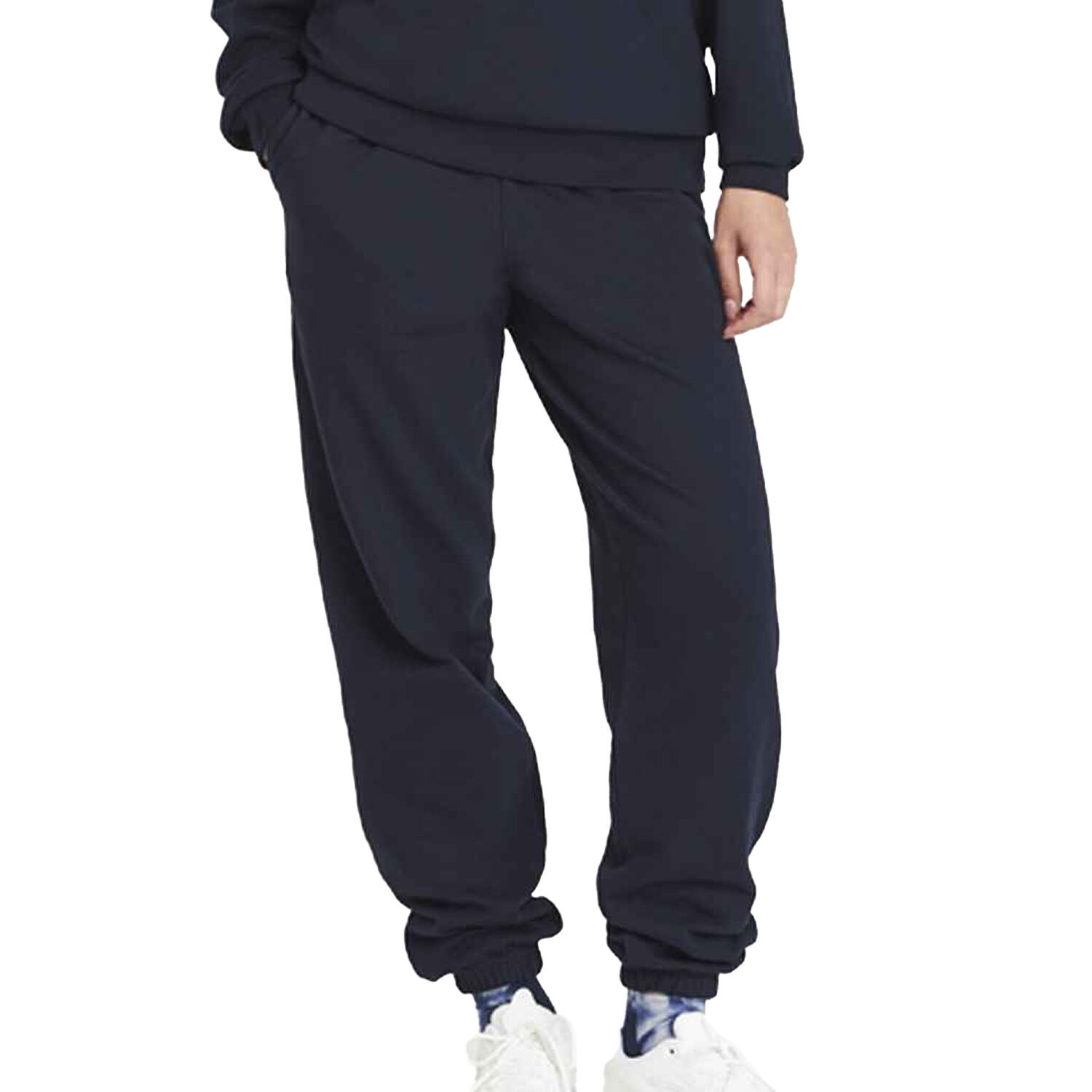 Mens College Cuffed Ankle Jogging Bottoms (New French Navy) 2/2