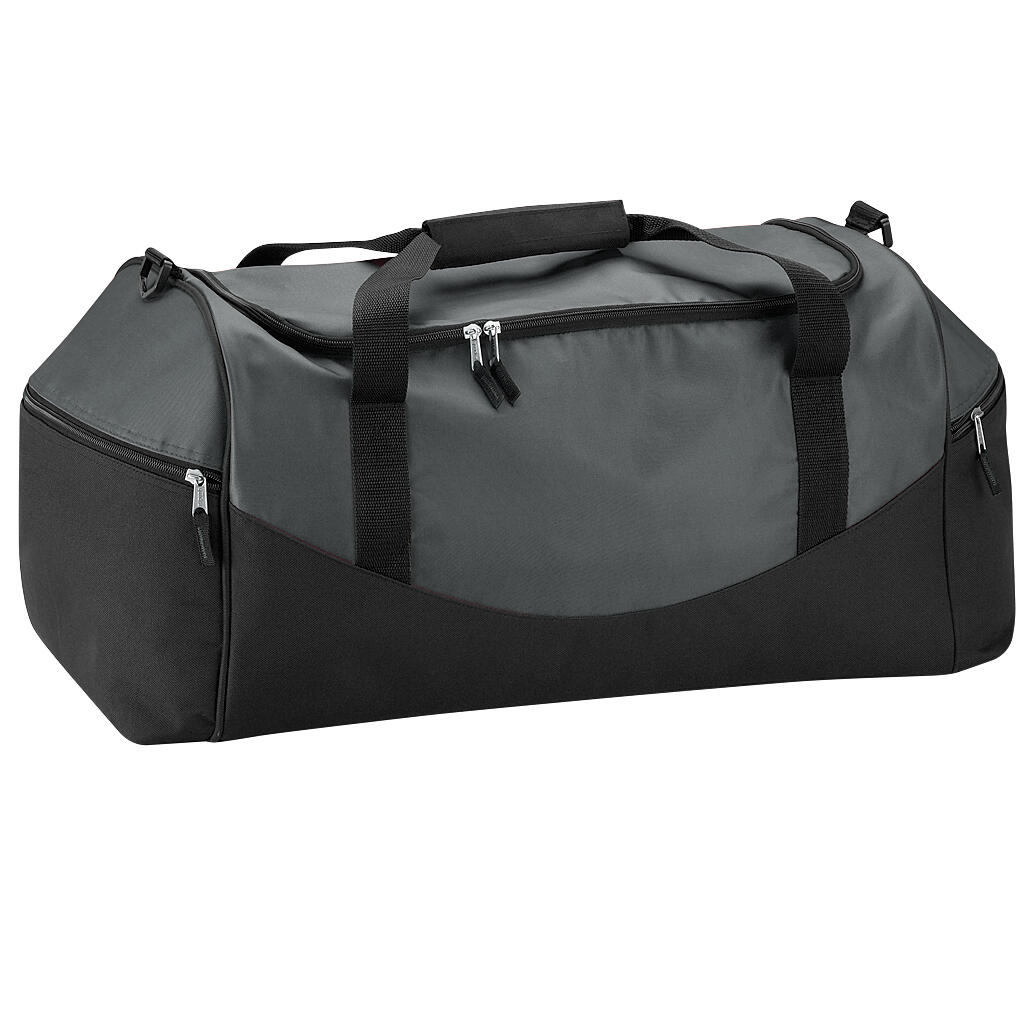 QUADRA Teamwear Holdall Duffle Bag (55 Litres) (Pack of 2) (Graphite/Grey/Black)