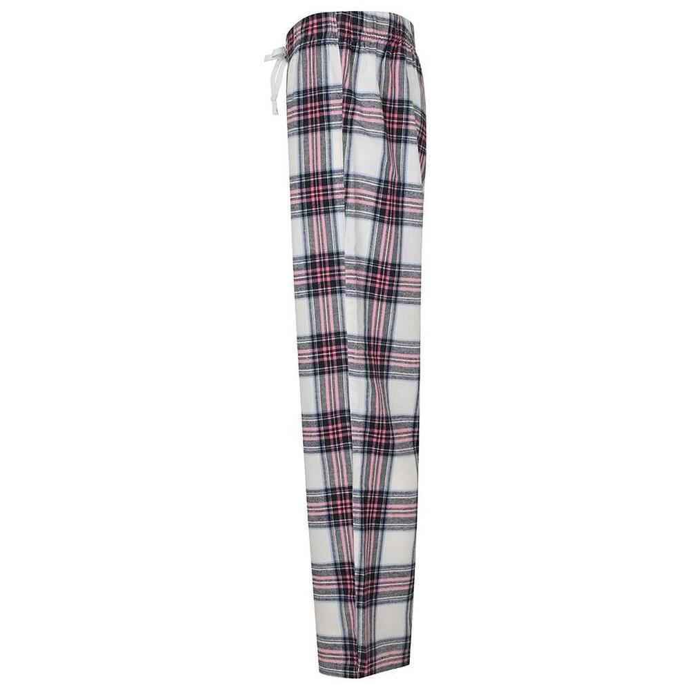 Loungehose für Damen Weiß/Pink 3/4